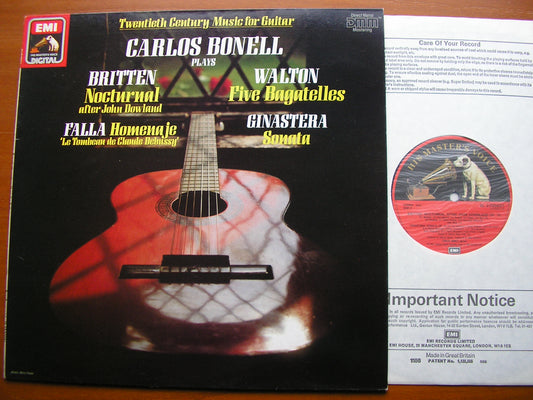 CARLOS BONELL PLAYS 20th CENTURY MUSIC FOR GUITAR: FALLA / WALTON / GINASTERA / BRITTEN    27 0560