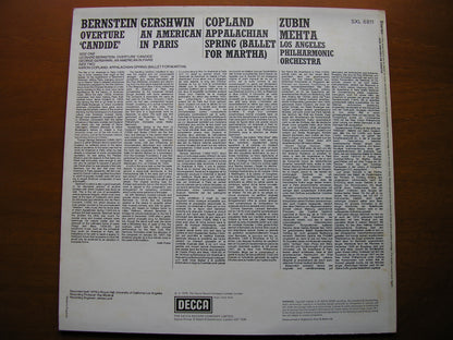 BERNSTEIN / COPLAND / GERSHWIN: ORCHESTRAL WORKS    MEHTA / LOS ANGELES PHILHARMONIC    SXL 6811