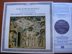 GUILLAUME DE MACHAUT: TWO POLYPHONIC LAIS     THE MEDIEVAL ENSEMBLE OF LONDON     DSLO 705