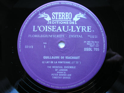 GUILLAUME DE MACHAUT: TWO POLYPHONIC LAIS     THE MEDIEVAL ENSEMBLE OF LONDON     DSLO 705