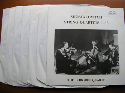 SHOSTAKOVICH: STRING QUARTETS 1 - 13 & 14 / 15  THE BORODIN QUARTET & THE BEETHOVEN QUARTET    SLS 879 & HQS 1362
