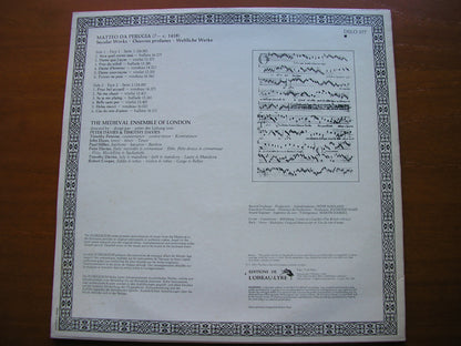 MATTEO DA PERUGIA: SECULAR WORKS THE MEDIEVAL ENSEMBLE OF LONDON DSLO 577