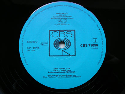 RAVEL: SONATA FOR VIOLIN & CELLO / KODALY: DUO Op. 7    EMMY VERHEY / JANOS STARKER    71096