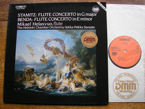 STAMITZ: FLUTE CONCERTO IN G / BENDA: FLUTE CONCERTO in E   HELASVUO / HELSINKI CHAMBER ORCHESTRA / SARASTE  BIS LP 268