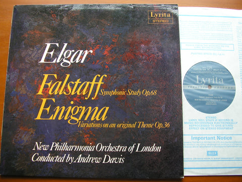 ELGAR: FALSTAFF / ENIGMA VARIATIONS    ANDREW DAVIS / NEW PHILHARMONIA    SRCS 77