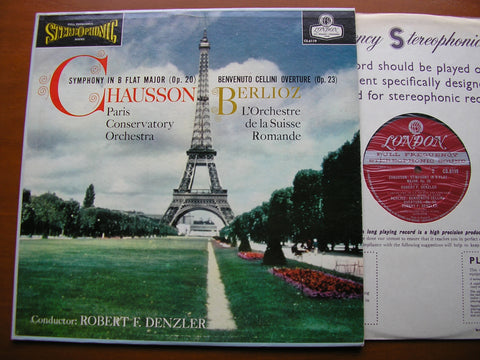 CHAUSSON: SYMPHONY / BERLIOZ: OVERTURE Benvenuto Cellini      DENZLER / PARIS CONSERVATOIRE      CS 6119