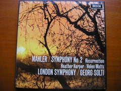 MAHLER: SYMPHONY No. 2 'Resurrection'    HARPER / WATTS / LONDON SYMPHONY ORCHESTRA / SOLTI     SET 325 - 6