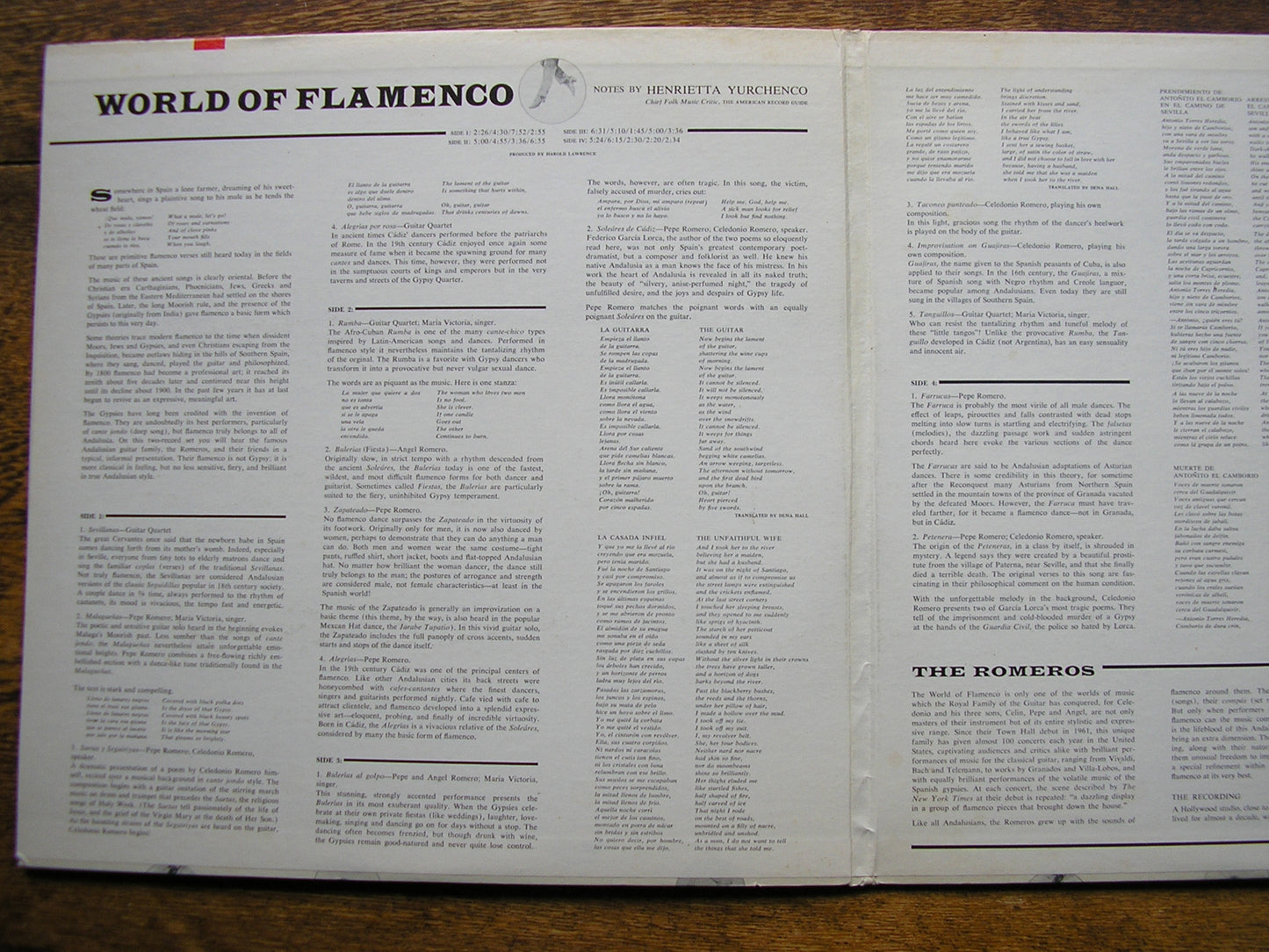 WORLD OF FLAMENCO  THE ROMEROS    MERCURY SR 2 9120