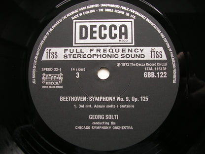 BEETHOVEN: SYMPHONY No. 9    SOLOISTS / CHICAGO SYMPHONY / SOLTI   6BB 121-2