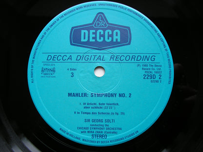 MAHLER: SYMPHONY No. 2 'Resurrection'   BUCHANAN / ZAKAI / CHICAGO SYMPHONY / SOLTI    D229D2