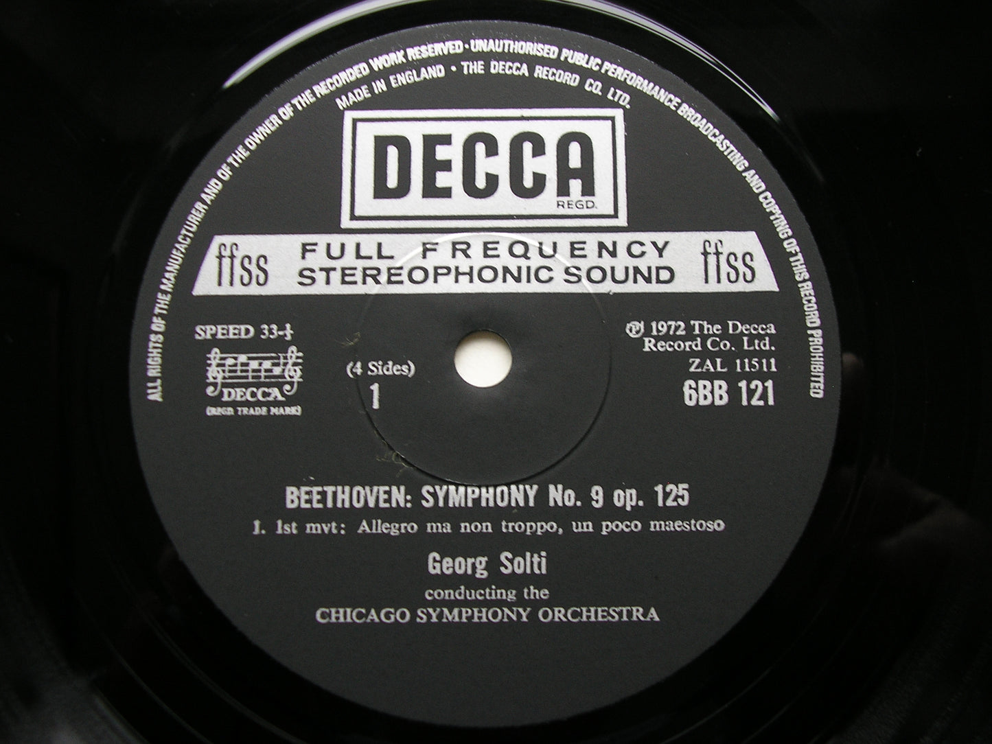 BEETHOVEN: SYMPHONY No. 9    SOLOISTS / CHICAGO SYMPHONY / SOLTI   6BB 121-2