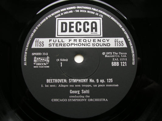 BEETHOVEN: SYMPHONY No. 9    SOLOISTS / CHICAGO SYMPHONY / SOLTI   6BB 121-2