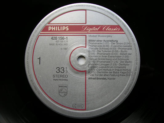 MOUSSORGSKY: PICTURES AT AN EXHIBITION / LISZT: PIANO PIECES    ALFRED BRENDEL  420 156