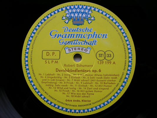 SCHUMANN: DAVIDSBUNDLERTANZE Op. 6 / KREISLERIANA Op. 16     GEZA ANDA    139 199