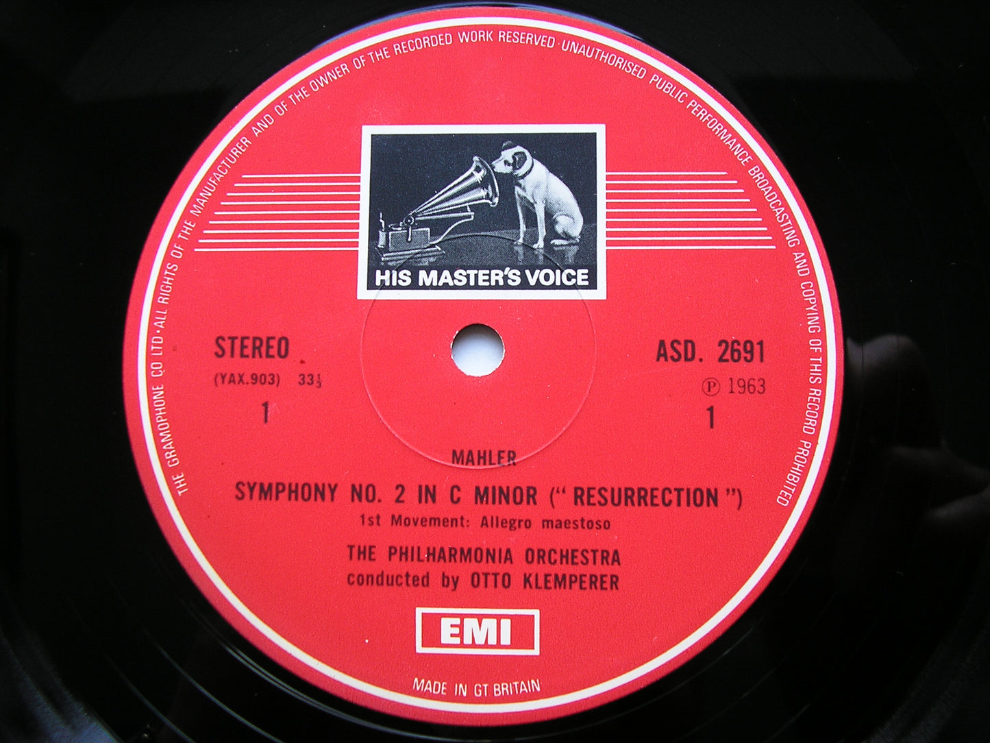 MAHLER: SYMPHONY No. 2 'Resurrection'   SOLOISTS / PHILHARMONIA ORCHESTRA / KLEMPERER    SLS 806