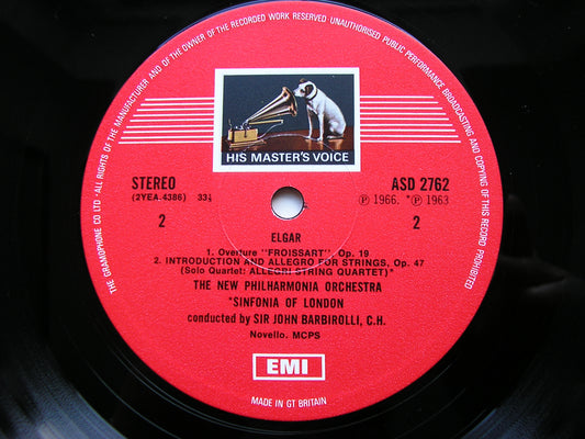 ELGAR: FALSTAFF / FROISSART / INTRODUCTION & ALLEGRO    BARBIROLLI / HALLE / NEW PHILHARMONIA    ASD 2762