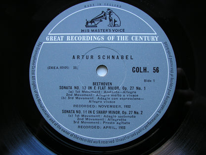 BEETHOVEN: THE COMPLETE PIANO SONATAS     ARTUR SCHNABEL    13 LP SET     COLH 51 - 63