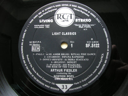 LIGHT CLASSICS: FALLA / CHABRIER / NICOLAI / WAGNER / KETELBEY / MENDELSSOHN       FIEDLER / BOSTON POPS     SF 5122