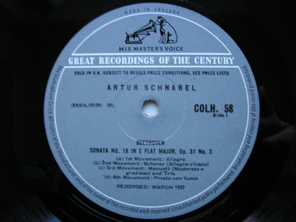 BEETHOVEN: THE COMPLETE PIANO SONATAS     ARTUR SCHNABEL    13 LP SET     COLH 51 - 63