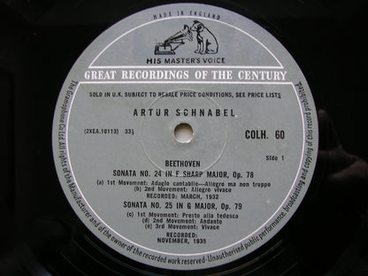 BEETHOVEN: THE COMPLETE PIANO SONATAS     ARTUR SCHNABEL    13 LP SET     COLH 51 - 63