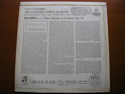 SAX 2541  BRAHMS: PIANO QUINTET   LEON FLEISHER / JUILLIARD STRING QUARTET
