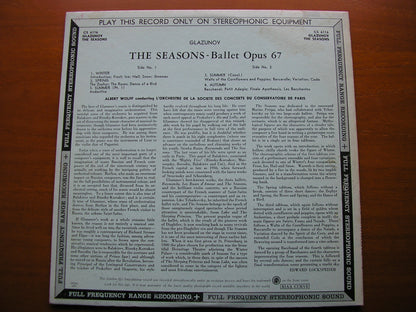 GLAZUNOV: THE SEASONS     WOLFF / PARIS CONSERVATOIRE    CS 6116