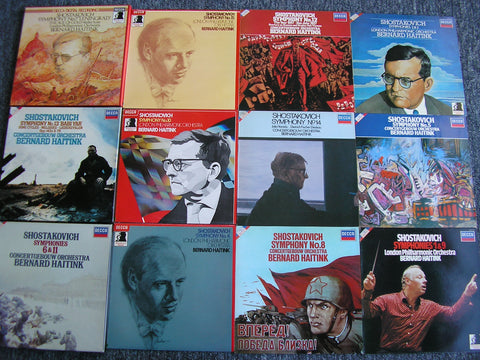 SHOSTAKOVICH: THE COMPLETE SYMPHONIES BERNARD HAITINK / CONCERTGEBOUW / LONDON PHILHARMONIC 15 DECCA LPs