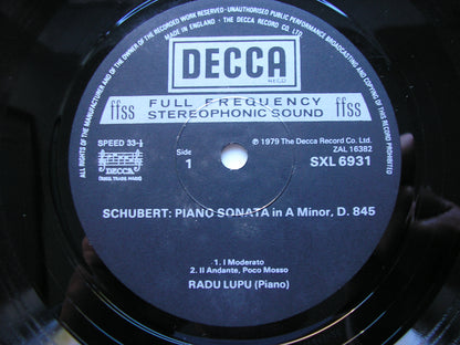 SCHUBERT: PIANO SONATAS D.157 in E / D.845 in A      LUPU    SXL 6931