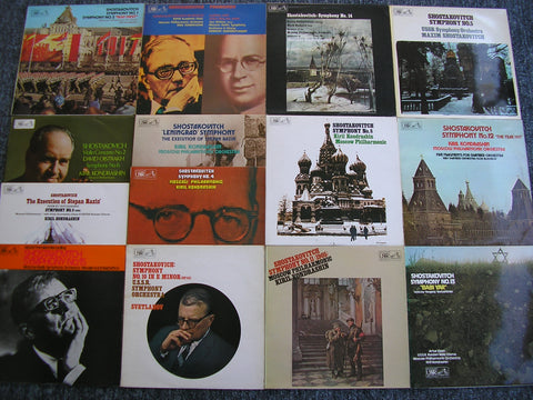 SHOSTAKOVICH: THE COMPLETE SYMPHONIES   KONDRASHIN / SVETLANOV  EMI / MELODIYA  15 LP