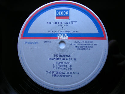 SHOSTAKOVICH: THE COMPLETE SYMPHONIES BERNARD HAITINK / CONCERTGEBOUW / LONDON PHILHARMONIC 15 DECCA LPs
