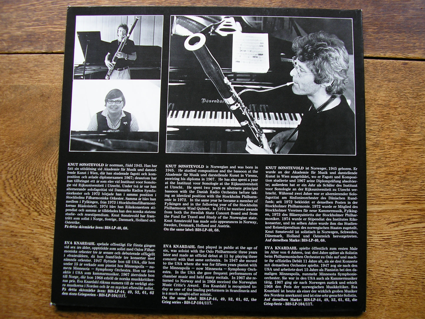 THE VIRTUOSO BASSOON: 20th CENTURY MUSIC FOR BASSOON   SONSTEVOLD / KNARDAHL   BIS LP 122