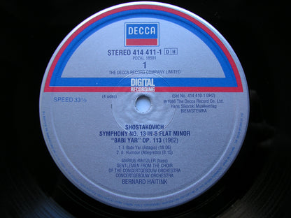 SHOSTAKOVICH: THE COMPLETE SYMPHONIES BERNARD HAITINK / CONCERTGEBOUW / LONDON PHILHARMONIC 15 DECCA LPs
