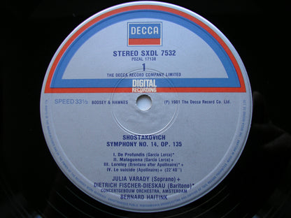 SHOSTAKOVICH: THE COMPLETE SYMPHONIES BERNARD HAITINK / CONCERTGEBOUW / LONDON PHILHARMONIC 15 DECCA LPs