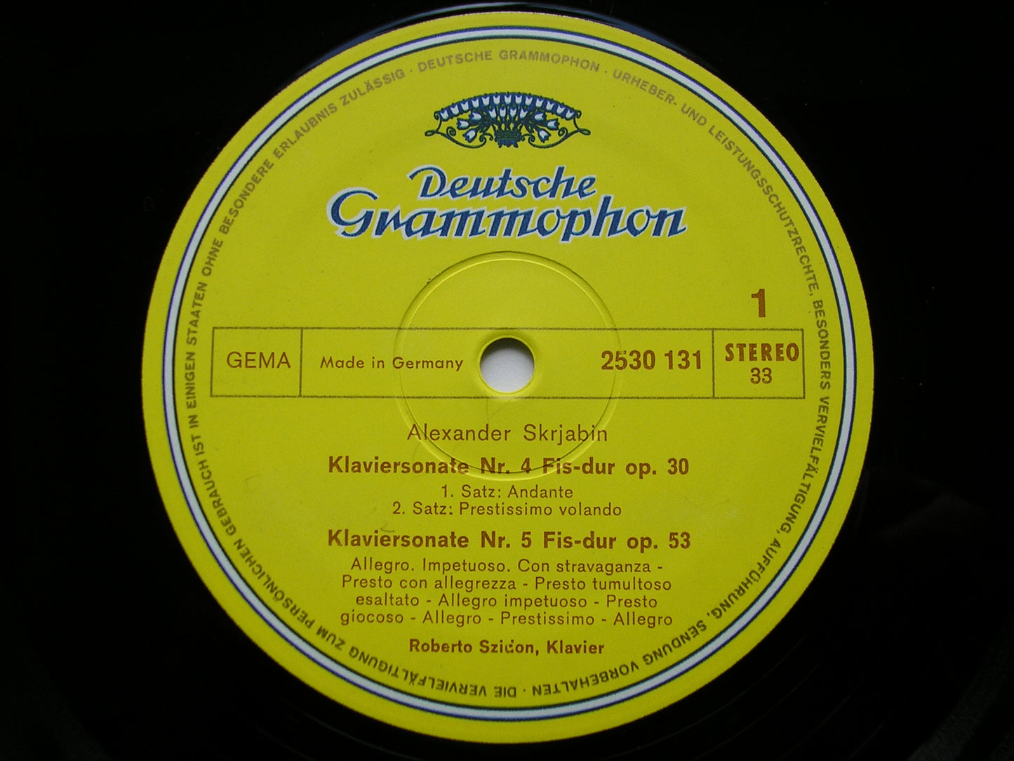 SCRIABIN: PIANO SONATAS Nos. 4 - 10     ROBERT SZIDON      2 LP      2707 053