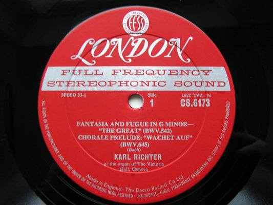 BACH ORGAN MUSIC     KARL RICHTER     CS 6173