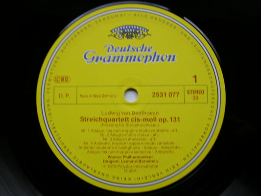 BEETHOVEN: QUARTET Op. 131 VERSION FOR STRING ORCHESTRA    BERNSTEIN / VIENNA PHILHARMONIC   2531 077