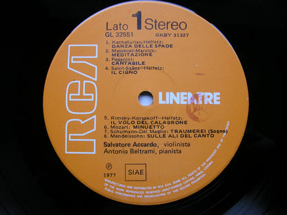 SALVATORE ACCARDO RECITAL OF VIRTUOSO SHOWPIECES FOR VIOLIN     ACCARDO / BELTRAMI    GL 32551