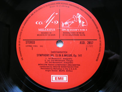SHOSTAKOVICH: THE COMPLETE SYMPHONIES   KONDRASHIN / SVETLANOV  EMI / MELODIYA  15 LP