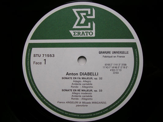 DIABELLI: PIANO SONATAS FOR FOUR HANDS    ANGELERI / MINGARDO     STU 71553