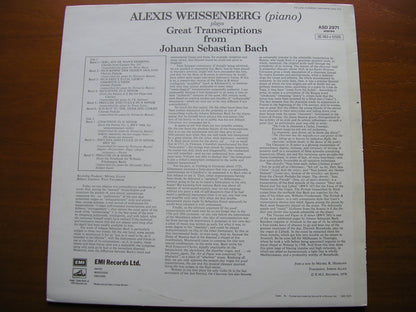 BACH TRANSCRIPTIONS: BUSONI / LISZT / SILOTI / HESS     ALEXIS WEISSENBERG    ASD 2971
