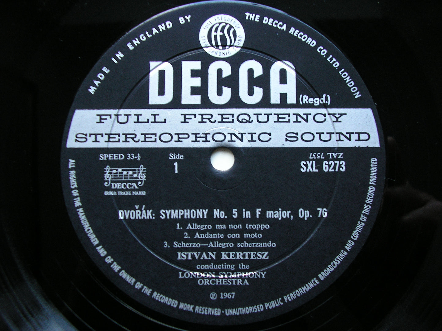 DVORAK: THE SYMPHONIES / OVERTURES / SCHERZO CAPRICCIOSO    KERTESZ / LONDON SYMPHONY     SXL ED2 WIDE BAND