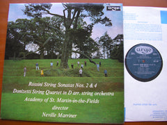 ROSSINI: STRING SONATAS Nos. 2 & 4 / DONIZETTI: STRING QUARTET in D    MARRINER / ASMIF    ZRG 603