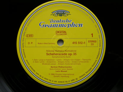 RIMSKY-KORSAKOV: SCHEHERAZADE    MAZEL / BERLIN PHILHARMONIC   415 512