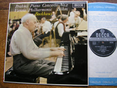 BRAHMS: PIANO CONCERTO No. 2  BACKHAUS / VIENNA PHILHARMONIC / BOHM  SXL 6322