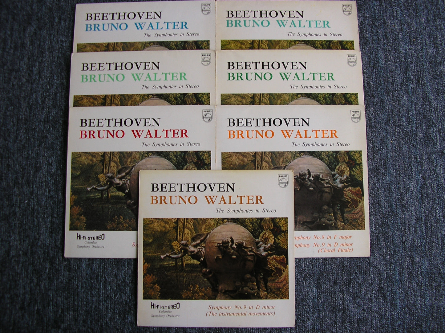 BEETHOVEN: THE NINE SYMPHONIES   BRUNO WALTER / COLUMBIA SYMPHONY   7LP SABL