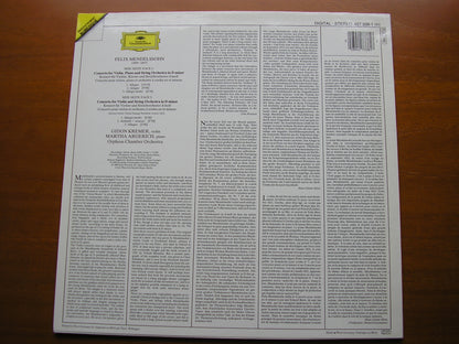 MENDELSSOHN: CONCERTO FOR VIOLIN & PIANO / VIOLIN CONCERTO    KREMER / ARGERICH / ORPHEUS CHAMBER ORCHESTRA   427 338