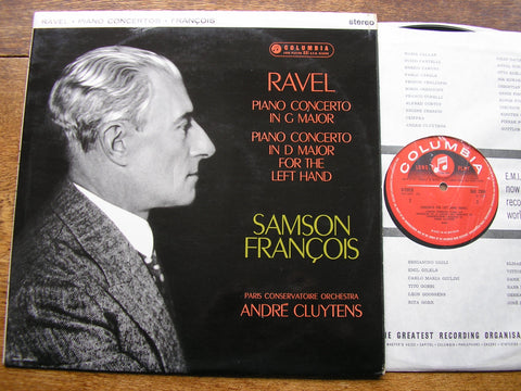 RAVEL: THE TWO PIANO CONCERTOS    SAMSON FRANCOIS / PARIS CONSERVATOIRE / CLUYTENS  SAX 2394