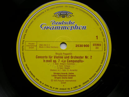 PAGANINI: THE SIX VIOLIN CONCERTOS    ACCARDO / LONDON PHILHARMONIC / DUTOIT   DG 6 LP