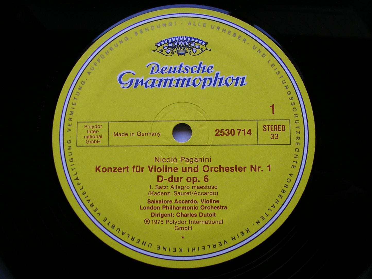 PAGANINI: THE SIX VIOLIN CONCERTOS    ACCARDO / LONDON PHILHARMONIC / DUTOIT   DG 6 LP