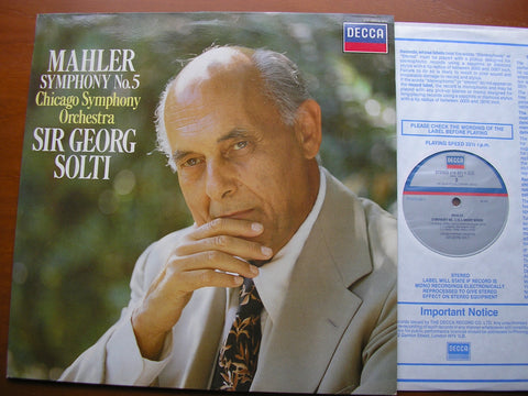 MAHLER: SYMPHONY No. 5    SIR GEORG SOLTI / CHICAGO SYMPHONY   414 321